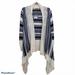 NWT Eddie Bauer Waterfall Open Striped Cardigan XS